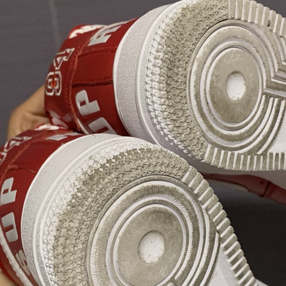 [Size M6] Nike Air Force 1 High SP x Supreme Red 2014 - Picture 9 of 13